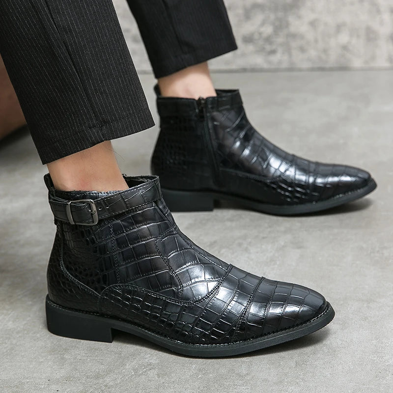 Dylan | Bottines en Cuir Synthétique avec Boucle