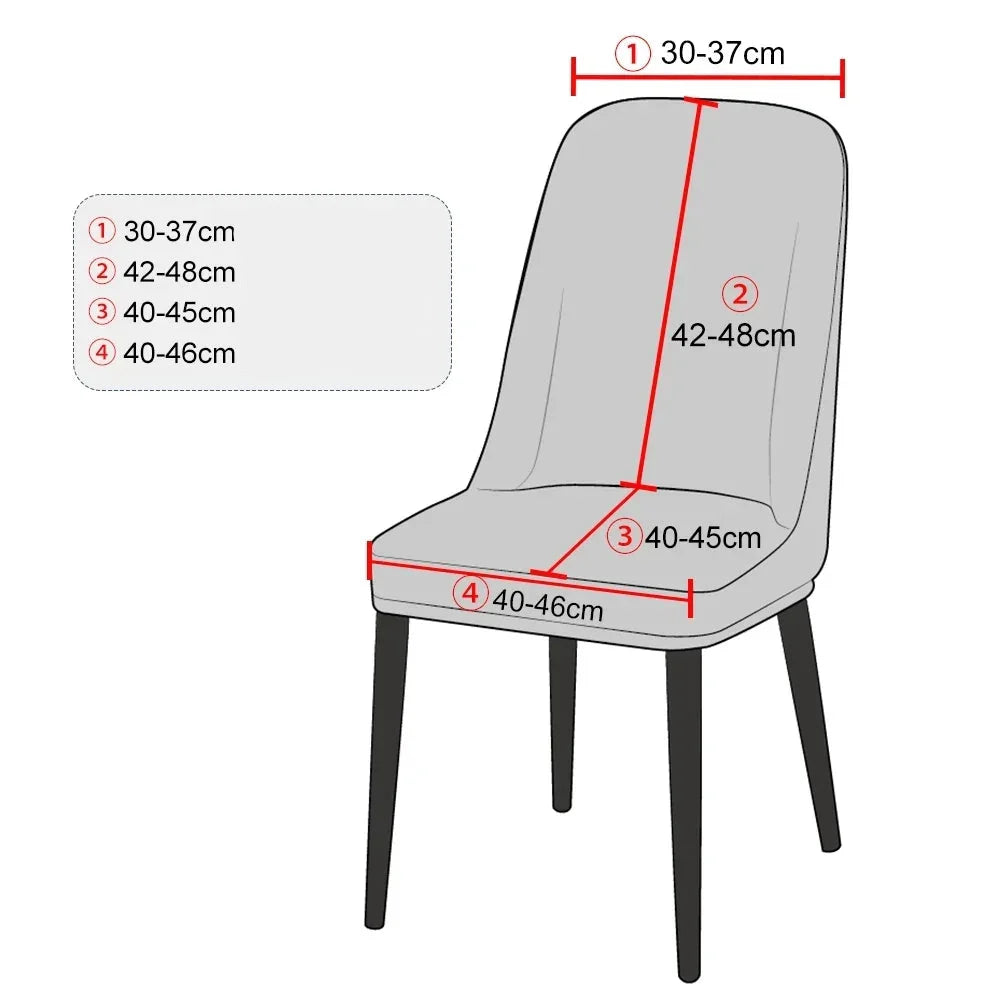 Housse de Chaise Scandinave Dossier Arrondi - Motif Gaufré