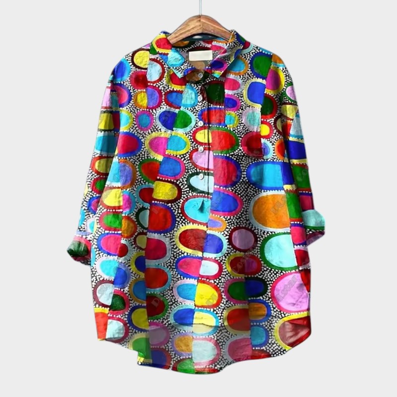 FRANCESCA | Blouse Oversize Florale avec Couleurs Lumineuses et Confort Élégant pour Tous les Jours