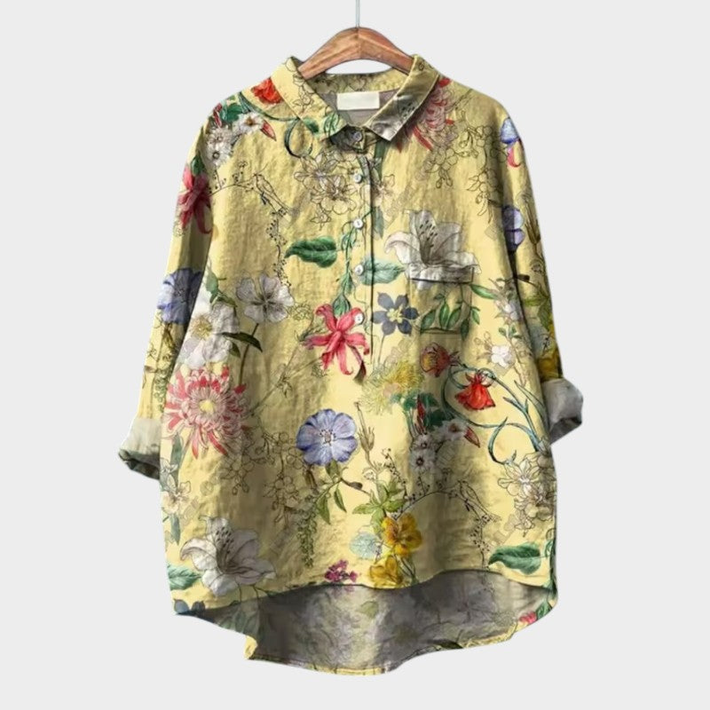 FRANCESCA | Blouse Oversize Florale avec Couleurs Lumineuses et Confort Élégant pour Tous les Jours