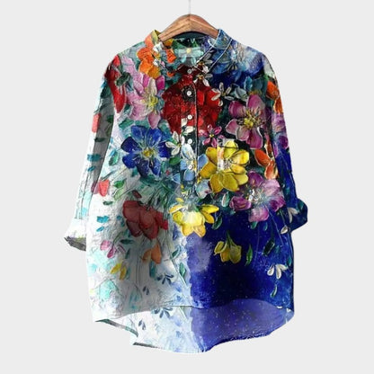 SOFIA | Blouse Oversize Florale avec Confort Quotidien et Style Radieux pour Chaque Occasion