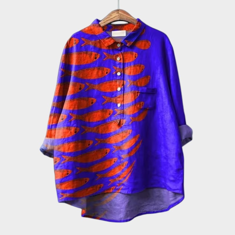 LUCIANA | Blouse Oversize avec Chats Stylisés et Confort Unique pour Chaque Jour