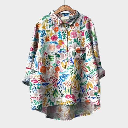 SOFIA | Blouse Oversize Florale avec Confort Quotidien et Style Radieux pour Chaque Occasion