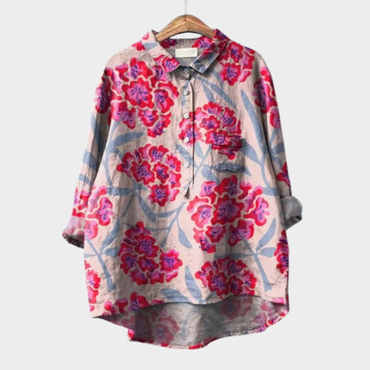 SOFIA | Blouse Oversize Florale avec Confort Quotidien et Style Radieux pour Chaque Occasion