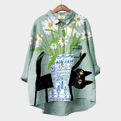 ELISABETTA | Blouse Oversize Florale avec Confort Enveloppant pour des Journées Insouciantes