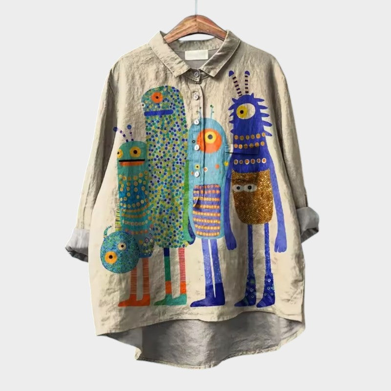 ELISABETTA | Blouse Oversize Florale avec Confort Enveloppant pour des Journées Insouciantes