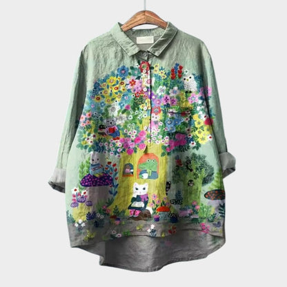 ELISABETTA | Blouse Oversize Florale avec Confort Enveloppant pour des Journées Insouciantes
