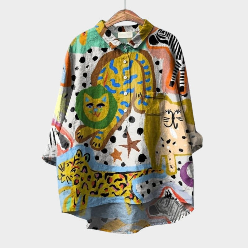 VIOLETTA | Blouse Florale Oversize avec Confort Absolu pour les Journées ensoleillées