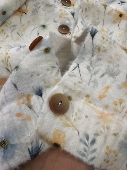 Cardigan à imprimé floral magnifique avec boutons