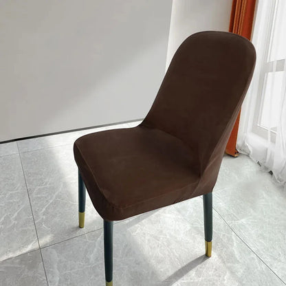 Housse de Chaise Scandinave - Velours - Dossier Arrondi