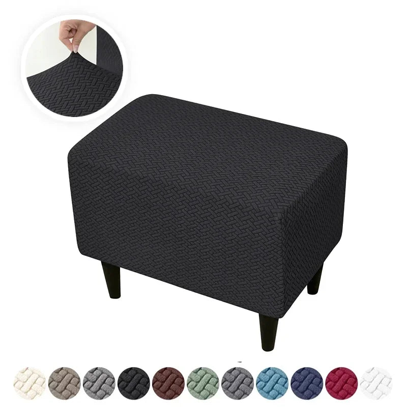 Housse Fauteuil Club - Housse Repose Pieds - Motif Chevrons