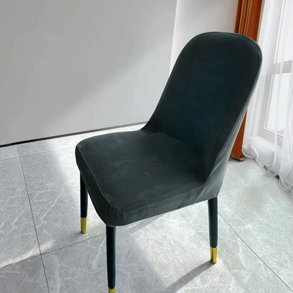Housse de Chaise Scandinave - Velours - Dossier Arrondi