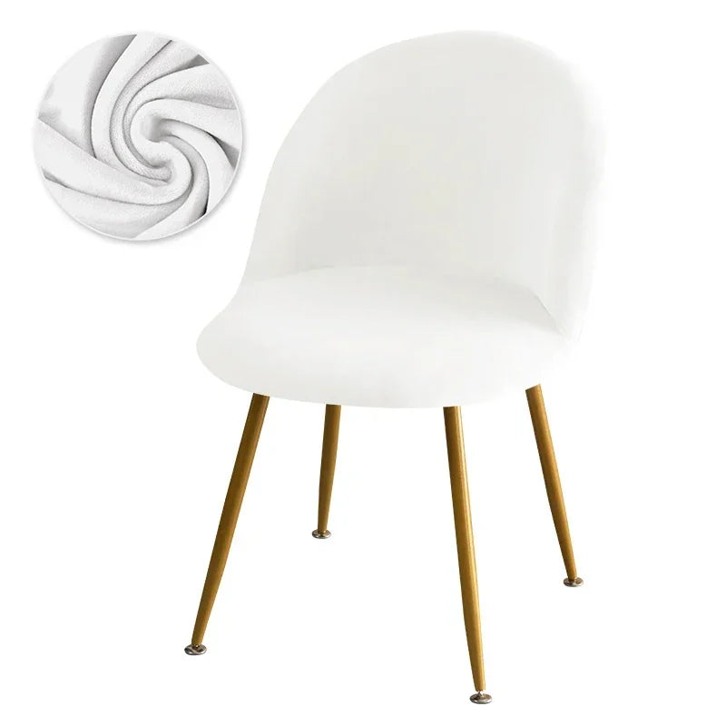 Housse Chaise Scandinave Dossier Incurvée Velours