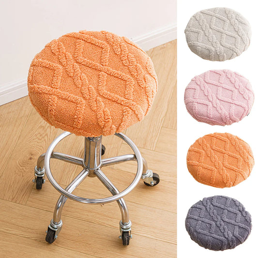 Housse Tabouret Rond - Couleur Unie