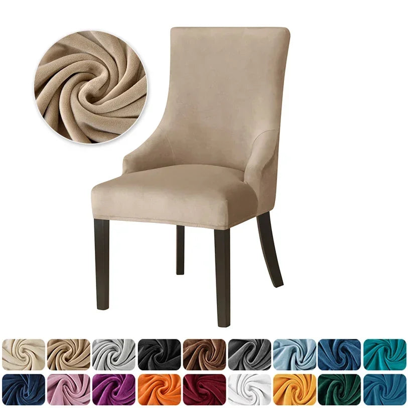 Housse Chaise Scandinave avec Accoudoirs - Velours
