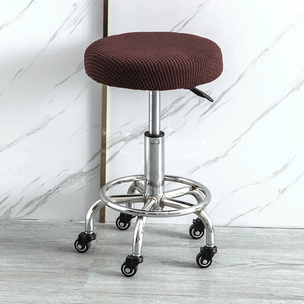 Housse Tabouret Rond - Couleur Unie
