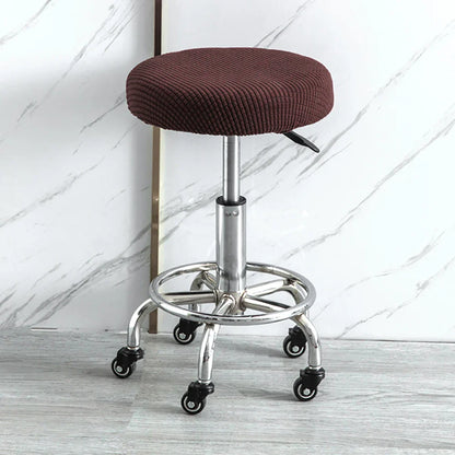 Housse Tabouret Rond - Couleur Unie