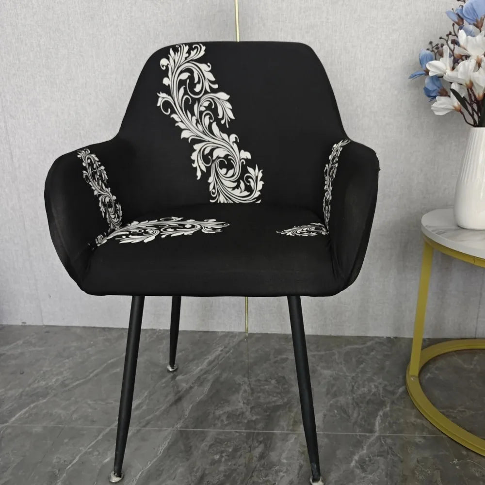 Housse Chaise Scandinave avec Accoudoirs - Avec Motifs