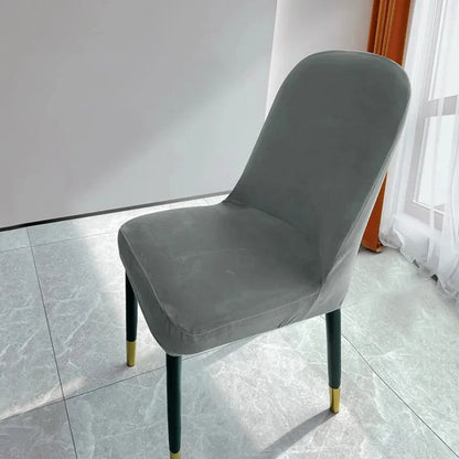 Housse de Chaise Scandinave - Velours - Dossier Arrondi