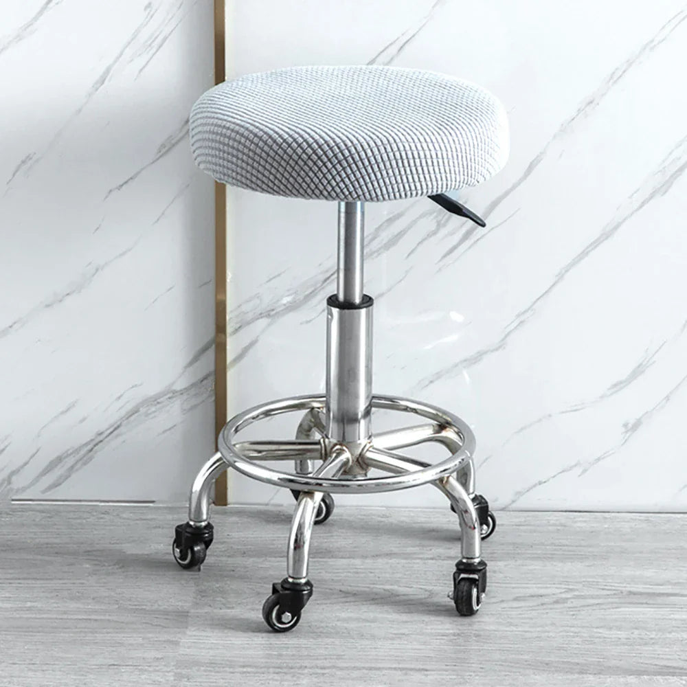 Housse Tabouret Rond - Couleur Unie