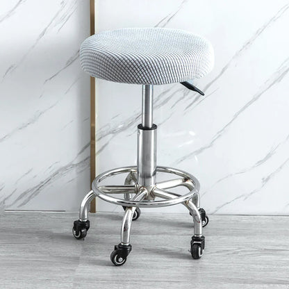 Housse Tabouret Rond - Couleur Unie