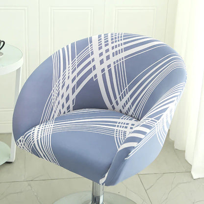 Housse Chaise Bar - Avec Motifs - Dossier Arrondi