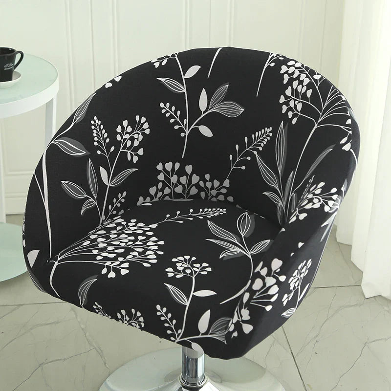 Housse Chaise Bar - Avec Motifs - Dossier Arrondi