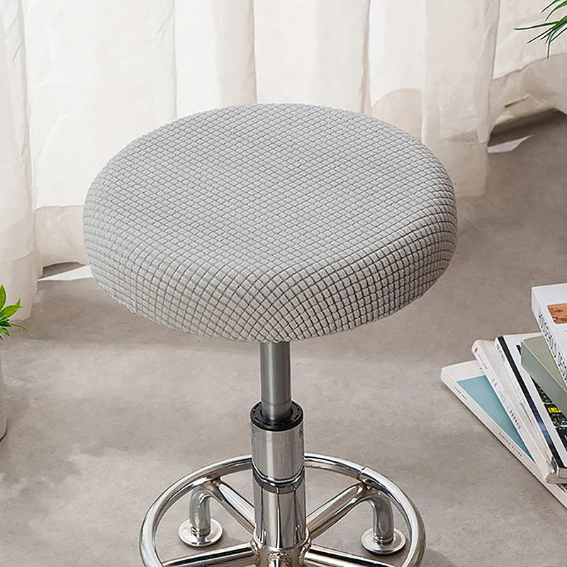 Housse Tabouret Bar Rond Jacquard