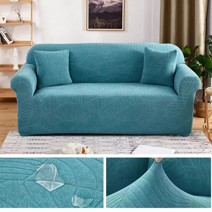 Housse Canapé Extensible - Motif Feuilles