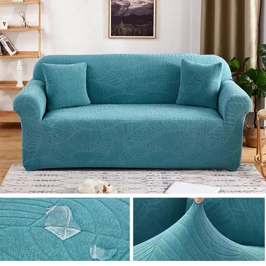 Housse Canapé Extensible - Motif Feuilles