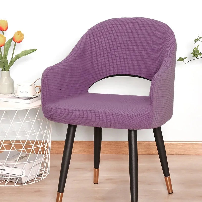 Housse Chaise Scandinave - Dossier Incurvée avec Accoudoirs