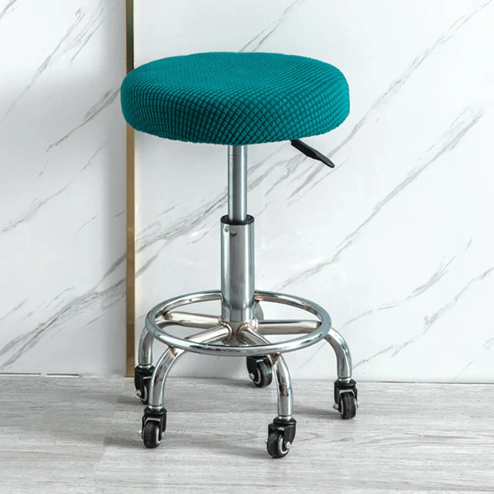 Housse Tabouret Rond - Couleur Unie