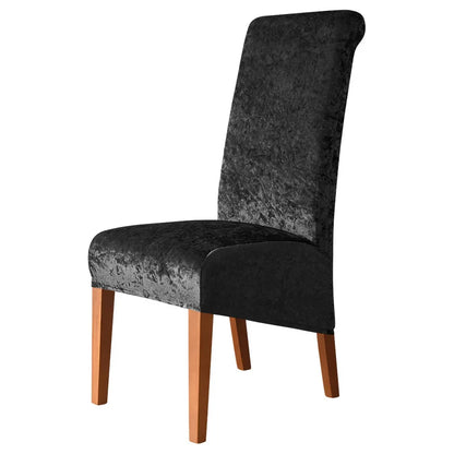 Housse de Chaise Xl - Velours Écrasé - Couleur Unie