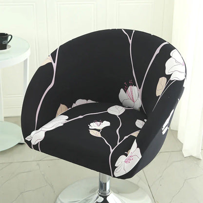 Housse Chaise Bar - Avec Motifs - Dossier Arrondi