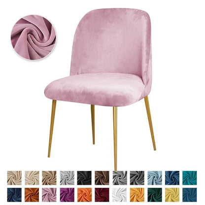 Housse de Chaise Scandinave - Velours - Dossier et Assise Arrondi