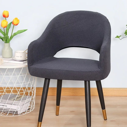 Housse Chaise Scandinave - Dossier Incurvée avec Accoudoirs