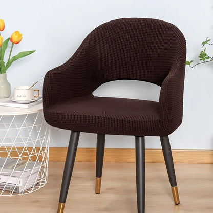 Housse Chaise Scandinave - Dossier Incurvée avec Accoudoirs