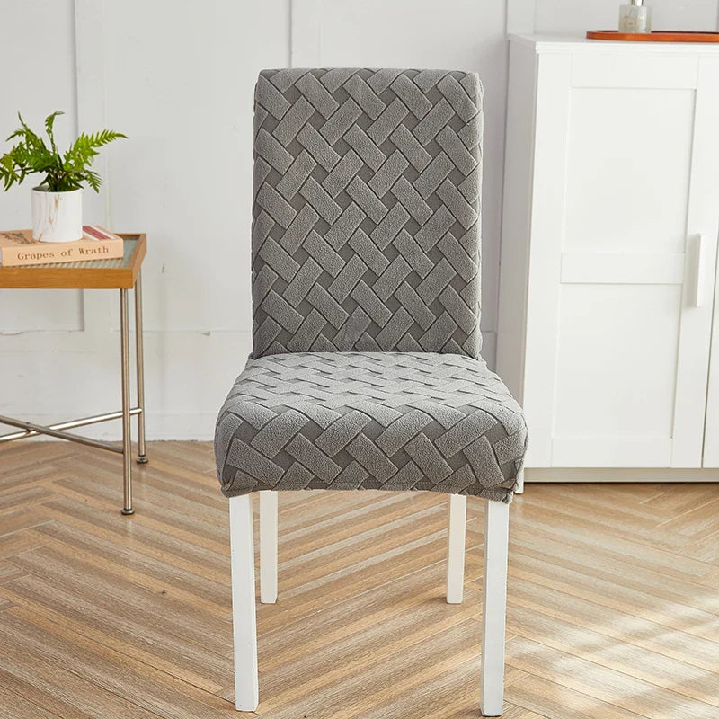 Housse de Chaise Extensible - Motif Tressé