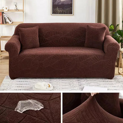 Housse Canapé Extensible - Motif Feuilles