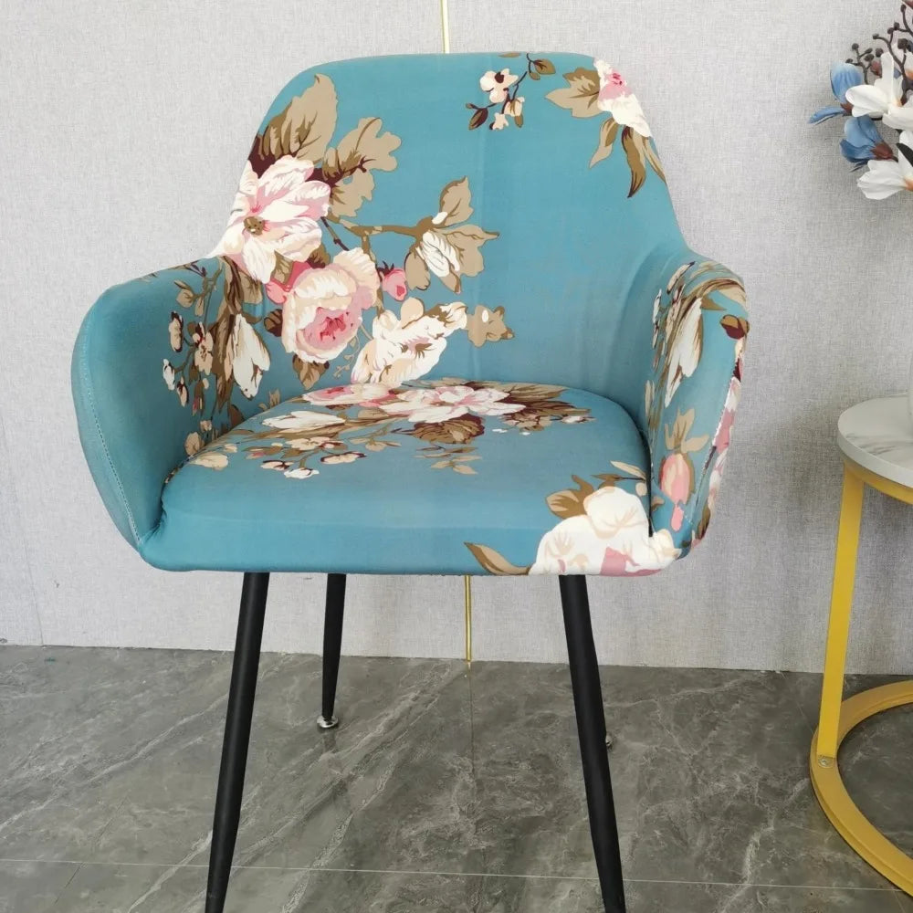 Housse Chaise Scandinave avec Accoudoirs - Avec Motifs