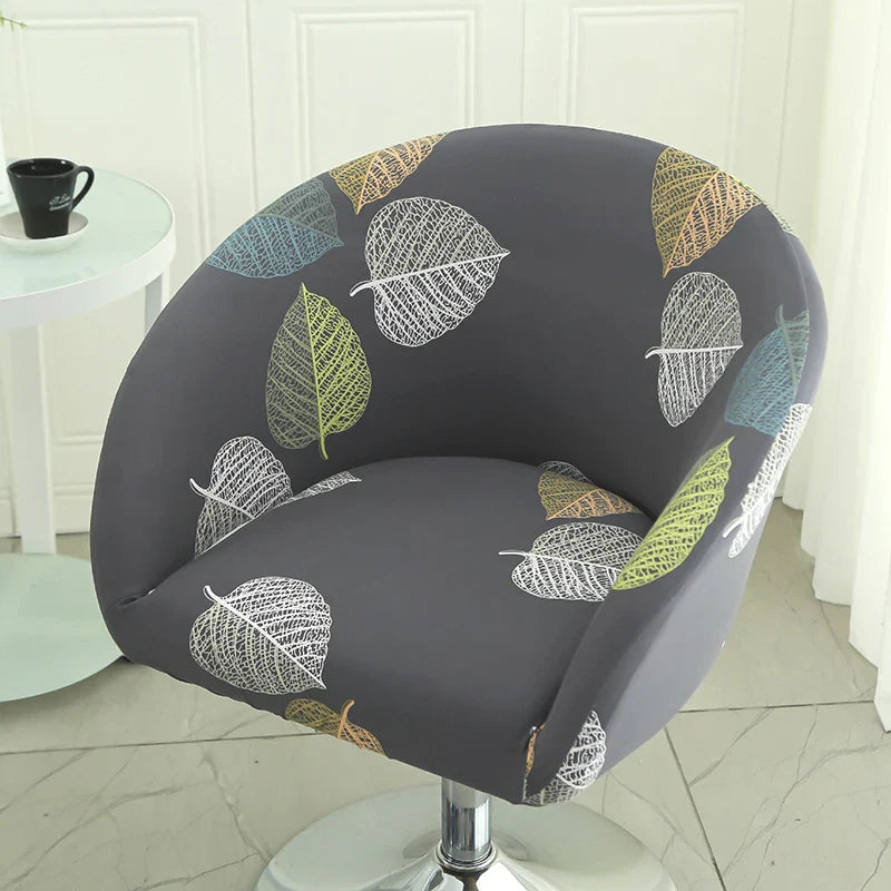 Housse Chaise Bar - Avec Motifs - Dossier Arrondi