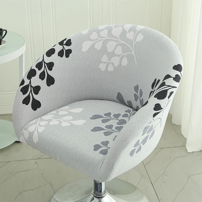 Housse Chaise Bar - Avec Motifs - Dossier Arrondi