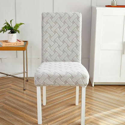 Housse de Chaise Extensible - Motif Tressé