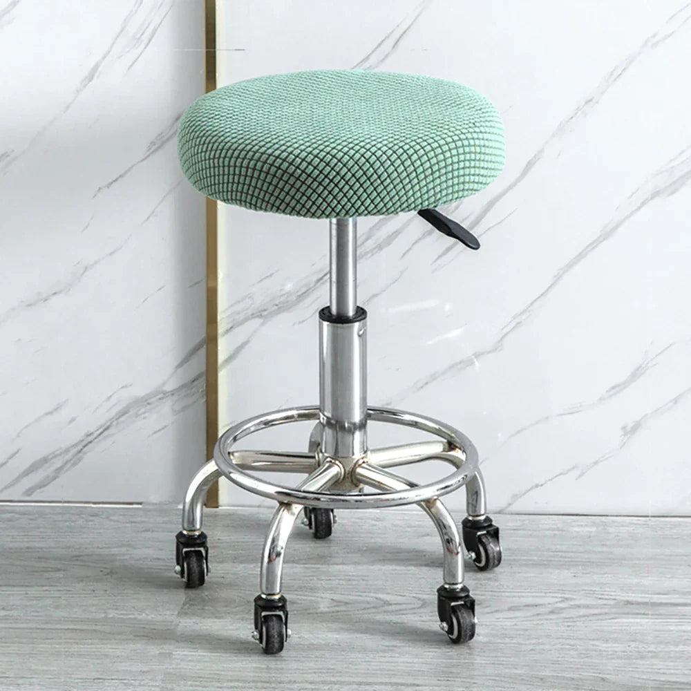Housse Tabouret Rond - Couleur Unie