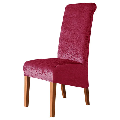 Housse de Chaise Xl - Velours Écrasé - Couleur Unie