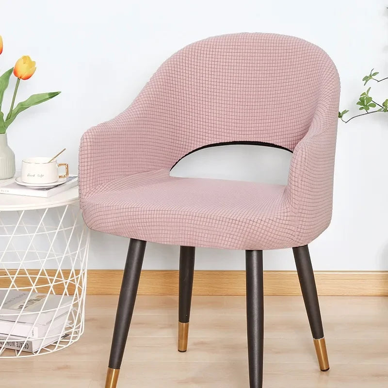 Housse Chaise Scandinave - Dossier Incurvée avec Accoudoirs