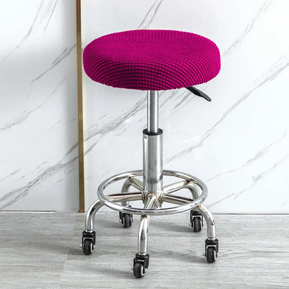 Housse Tabouret Rond - Couleur Unie