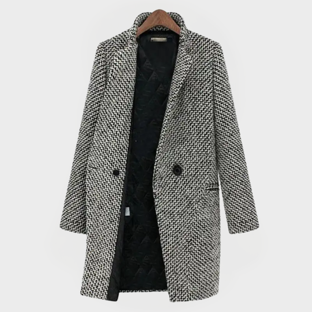 CHELSEA™ | MANTEAU LONG À CARREAUX