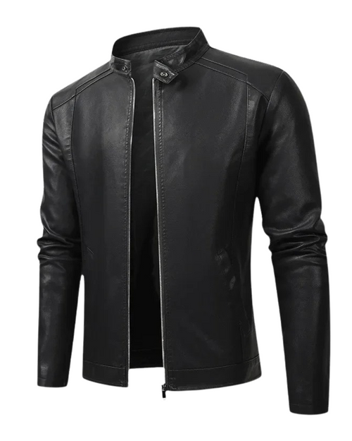 Veste en Cuir de Motard Élégante pour Homme