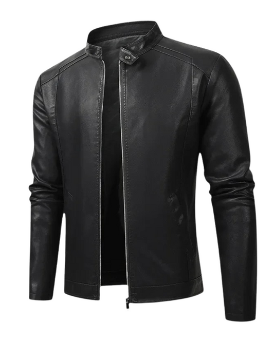 Veste de biker en cuir pour homme élégante